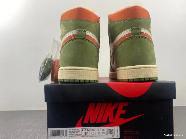 MaikeSneakers Celadon Air High Jordan 1 FB9934-300 OG Craft 0626